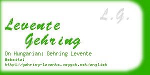 levente gehring business card